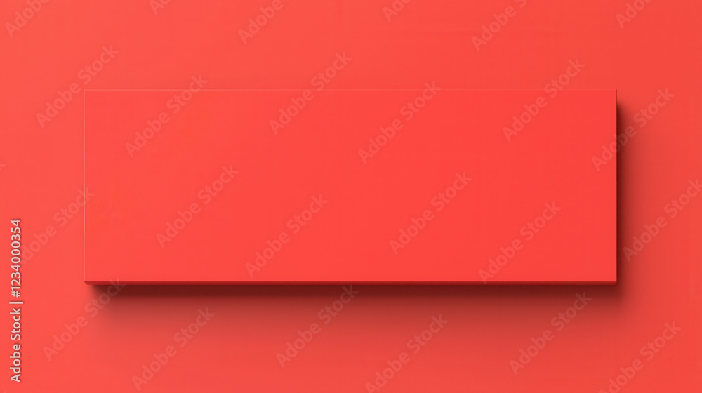Red Rectangle Minimalist Background: A simple yet striking minimalist design featuring a single, flat rectangular shape floating against a vibrant red backdrop.