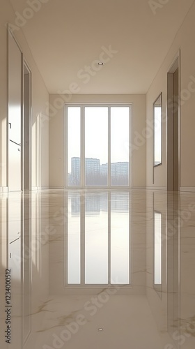 Wallpaper Mural Modern Hallway: Design, Floor, Walls Torontodigital.ca