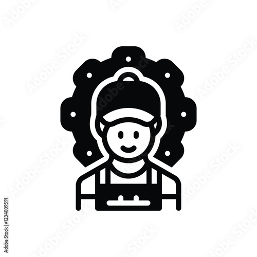 Black solid icon for handyman