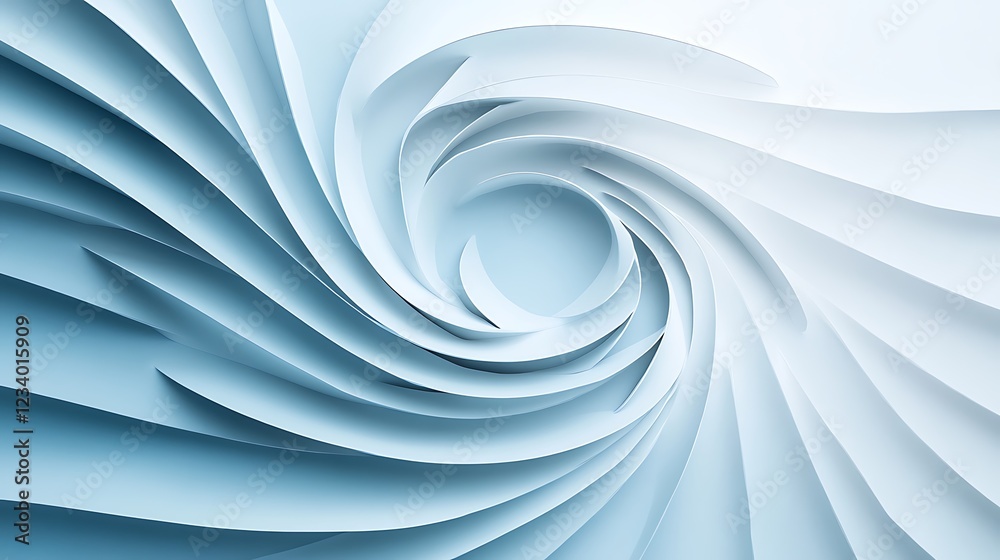 Fototapeta premium Abstract Swirling Blue And White Paper Design