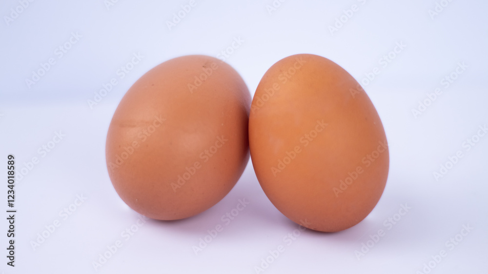Fresh egg, ready to cook, with white background. Concept of healthy and natural food Fresh egg, ready to cook, with white background. Concept of healthy and natural food