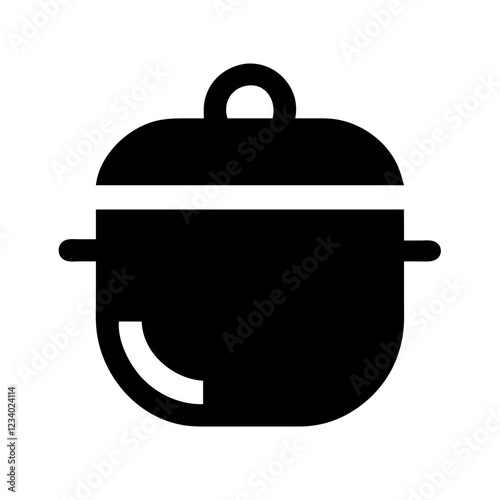 Cooking Pot Vector Icon for Kitchen and Culinary Representation