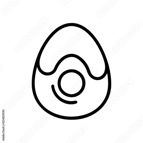 Egg Vector Icon for Food and Nutrition Representation