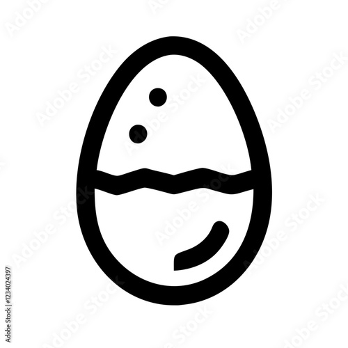 Egg Vector Icon for Food and Nutrition Representation
