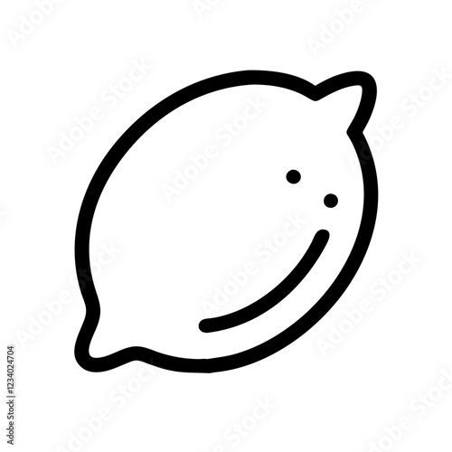Fresh Lemon Vector Icon for Citrus and Refreshment Representation