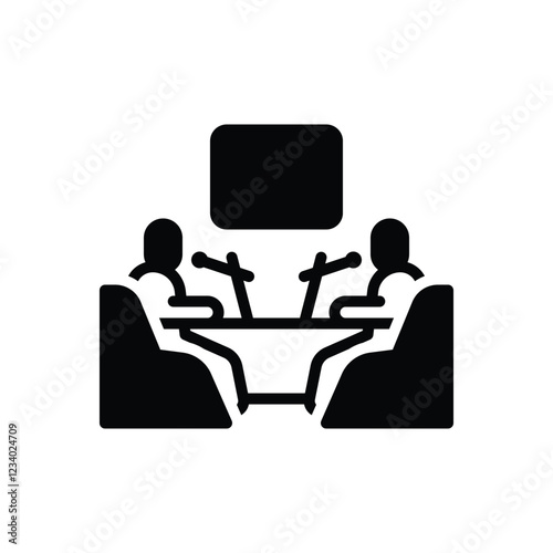 Black solid icon for podcasting