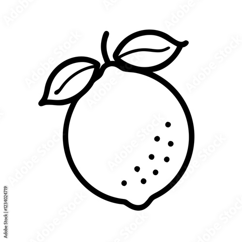 Fresh Lemon Vector Icon for Citrus and Refreshment Representation