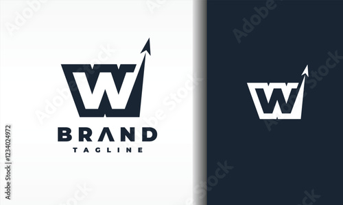 letter W flying up logo