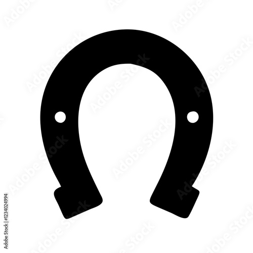 Horseshoe Vector Icon for Luck and Equestrian Representation