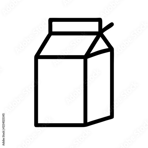 Juice Box Vector Icon for Beverage and Refreshment Representation