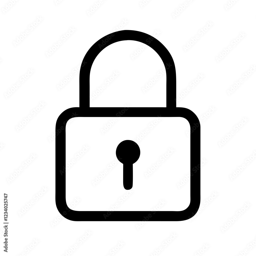 Locked Padlock Vector Icon for Security and Protection Representation Locked Padlock Vector Icon for Security and Protection Representation