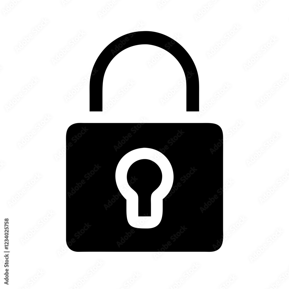 Locked Padlock Vector Icon for Security and Protection Representation Locked Padlock Vector Icon for Security and Protection Representation