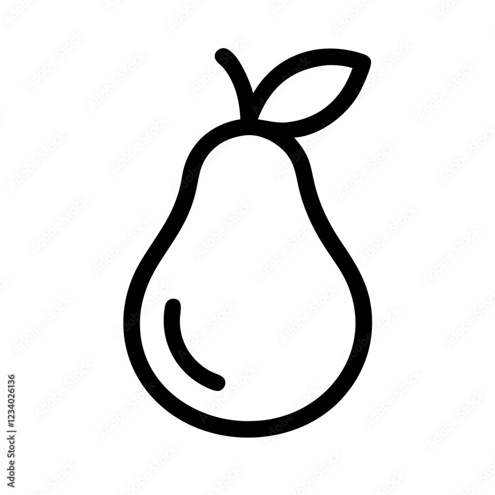 Pear Vector Icon for Fresh Fruit and Healthy Eating Representation Pear Vector Icon for Fresh Fruit and Healthy Eating Representation