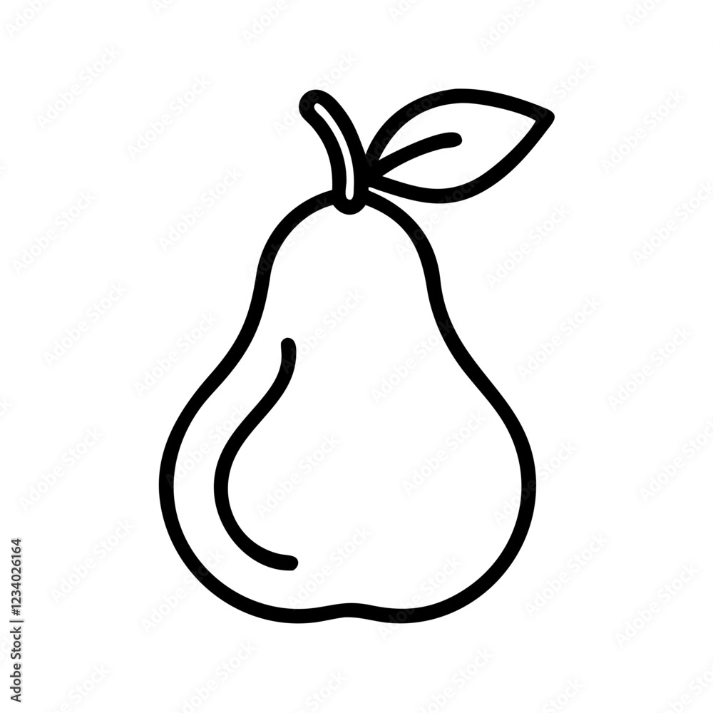 Pear Vector Icon for Fresh Fruit and Healthy Eating Representation Pear Vector Icon for Fresh Fruit and Healthy Eating Representation