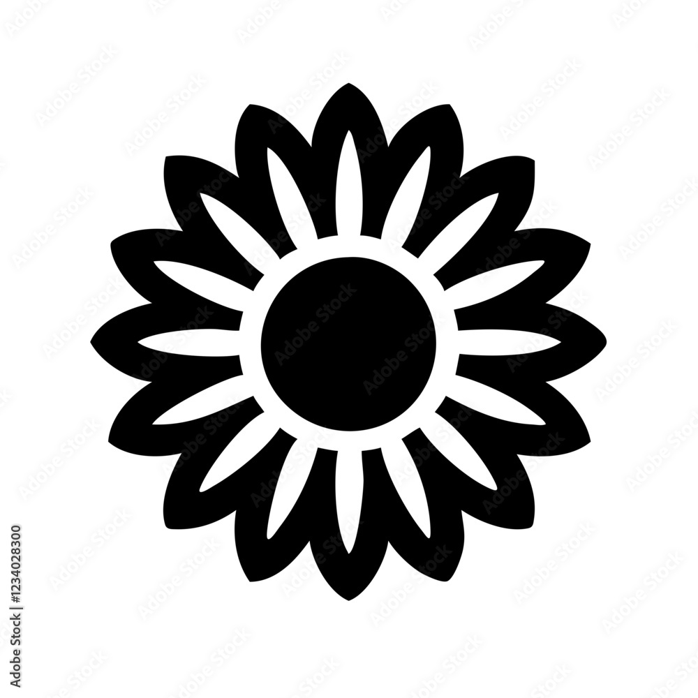 Sunflower Vector Icon for Brightness and Nature’s Beauty Sunflower Vector Icon for Brightness and Nature’s Beauty