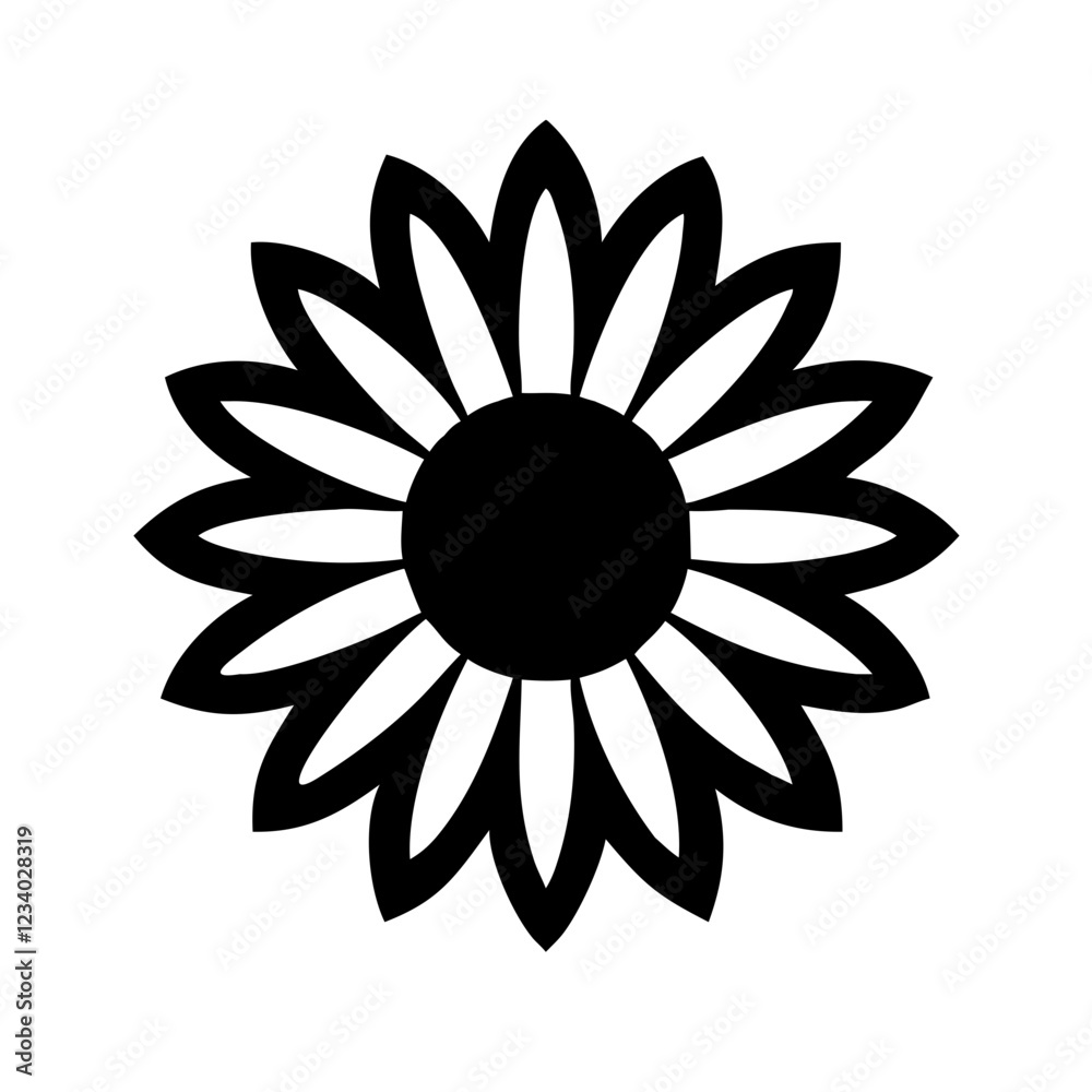 Sunflower Vector Icon for Brightness and Nature’s Beauty Sunflower Vector Icon for Brightness and Nature’s Beauty