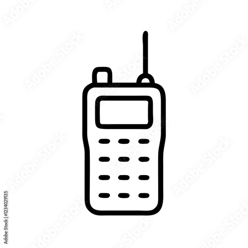 Walkie-Talkie Vector Icon for Communication and Connectivity