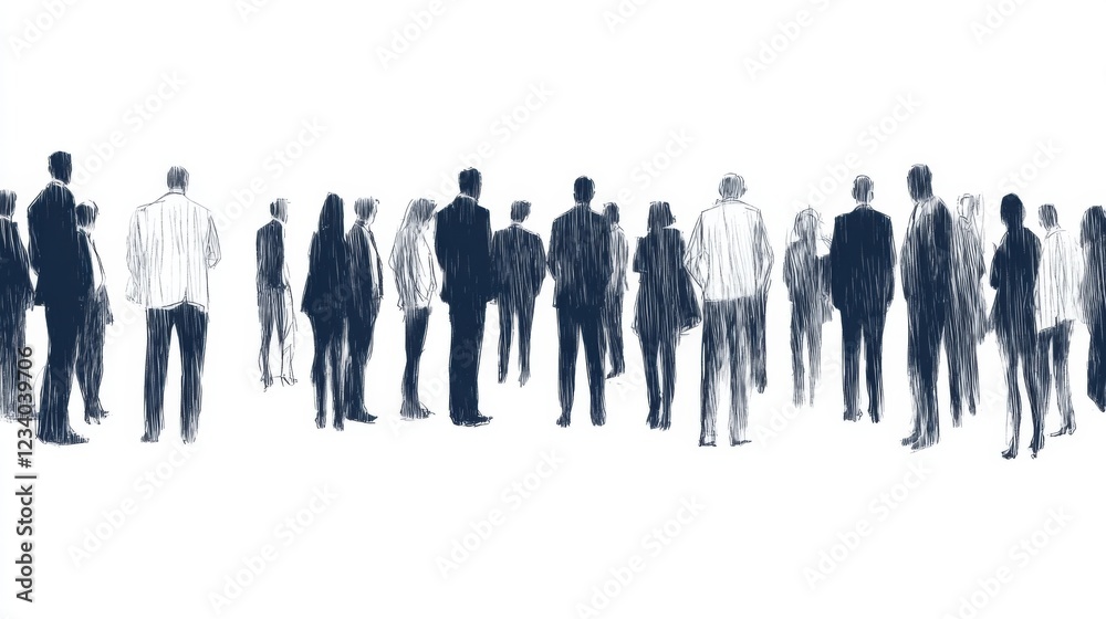 Group of diverse business professionals standing together in a minimalist urban setting Group of diverse business professionals standing together in a minimalist urban setting