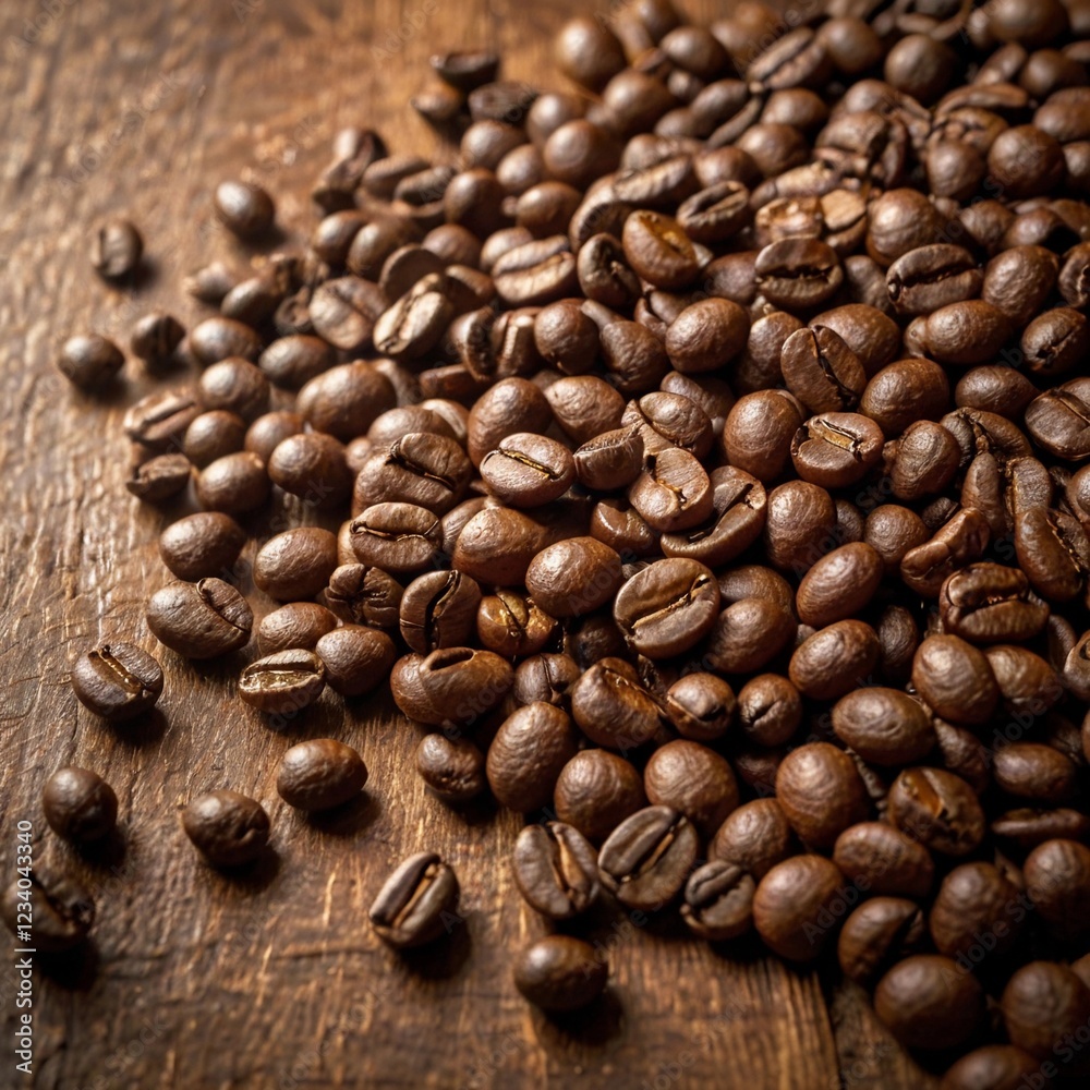 Fototapeta premium Artistic Coffee Beans Flat Lay