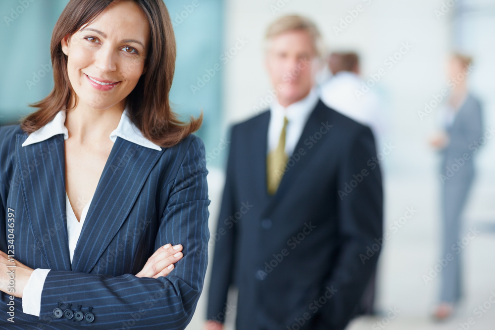 Portrait, corporate and woman with confidence in office for leadership, about us and career experience. Smile, female person and arms crossed with finance ambition, investment funding and opportunity Portrait, corporate and woman with confidence in office for leadership, about us and career experience. Smile, female person and arms crossed with finance ambition, investment funding and opportunity