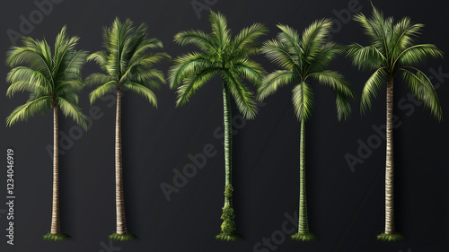 tropical palm tree clipart with transparent background,