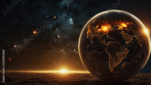 earth and moon