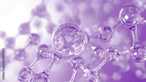 Abstract Molecular Structure: Lavender Hues