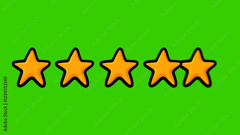 5 star rate greenscreen animation