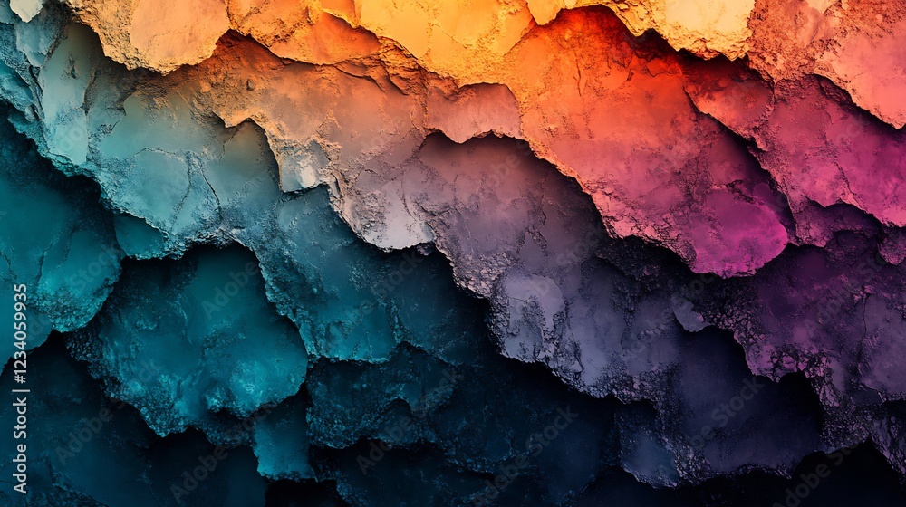 Fototapeta premium Abstract Colorful Texture Warm Deep Hues. AI Generated