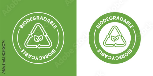 bio degradable package stamps or laber vector design