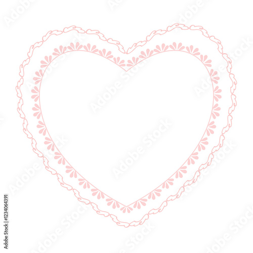 Heart shape pattern color frame design. for decoration, wallpaper, background, invitation card, fabric, tile. heart border.