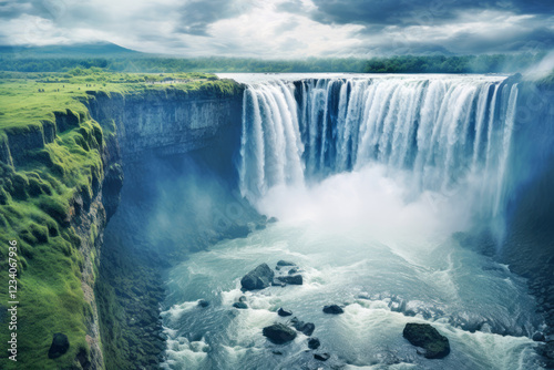 Waterfall Majestic Beautiful Landscape Surrealist
