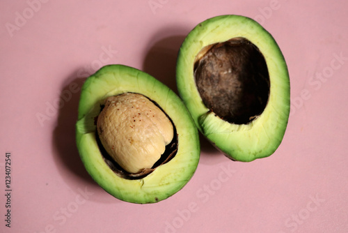 Photo of a very fresh avocado, this fruit is suitable for making juice and fresh drinks, and can also be used as food for people on a diet