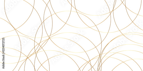 modern minimalist art chaotic scribble golden lines with shadow. Seamless luxury geometric premium golden random line transparent background. geometric design created using digital net web line.