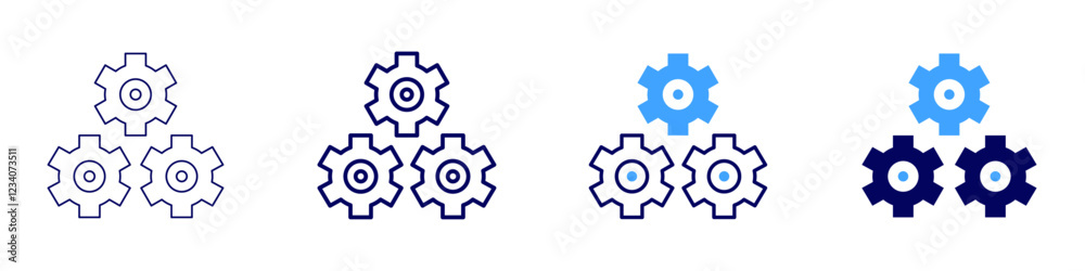 Teamwork adjustments icon in 4 different styles. Thin Line, Line, Bold, and Bold Line. Duotone style. Editable stroke Teamwork adjustments icon in 4 different styles. Thin Line, Line, Bold, and Bold Line. Duotone style. Editable stroke