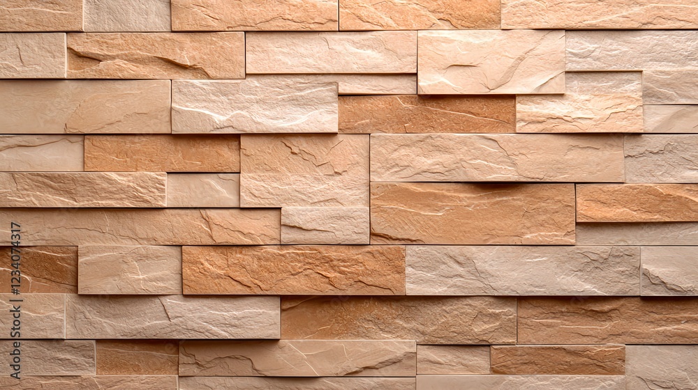 Beige and Brown Stone Wall Texture Background. Closeup of Beige and Brown Stone Wall Texture Background. Closeup of