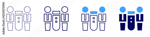 Teamwork interpersonal icon in 4 different styles. Thin Line, Line, Bold, and Bold Line. Duotone style. Editable stroke