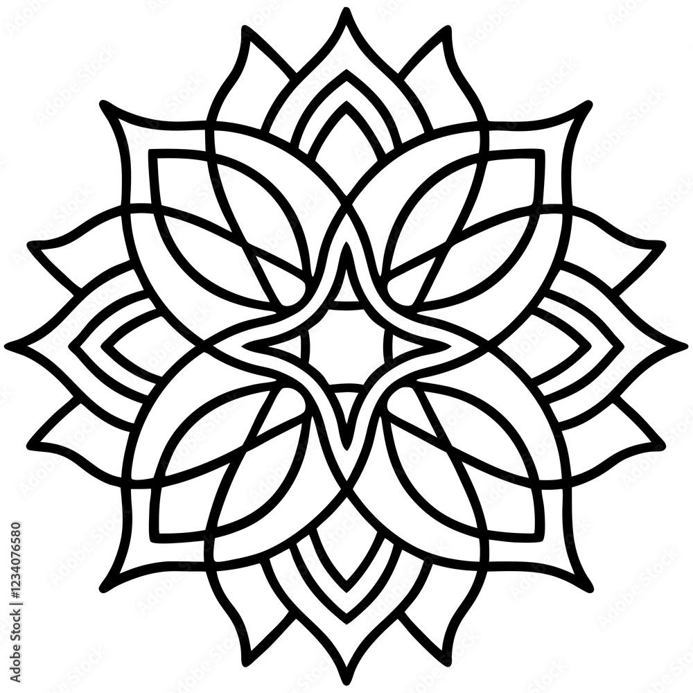 Fototapeta premium Modern Line Art Textile Patterns