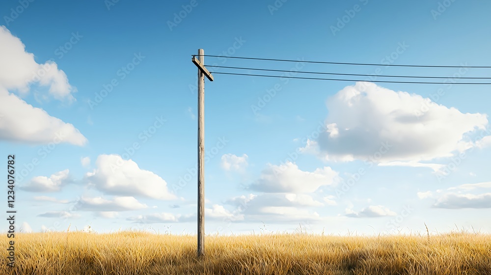 Birds Flying Over Wheat Field and Wooden Pole Birds Flying Over Wheat Field and Wooden Pole