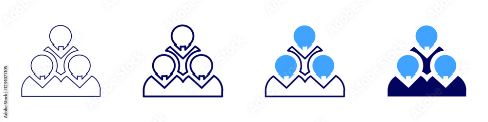 Teamwork role icon in 4 different styles. Thin Line, Line, Bold, and Bold Line. Duotone style. Editable stroke Teamwork role icon in 4 different styles. Thin Line, Line, Bold, and Bold Line. Duotone style. Editable stroke