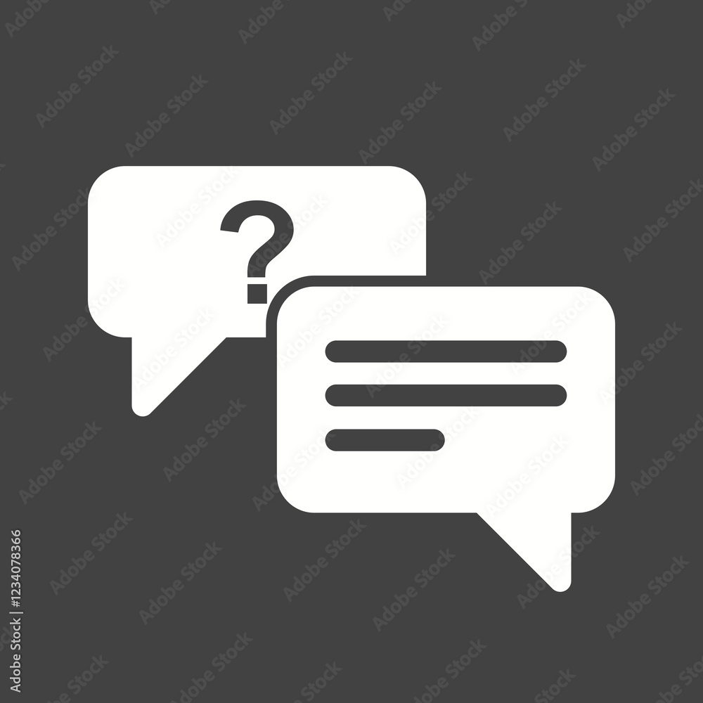 Customer Services Glyph Inverted illustration.