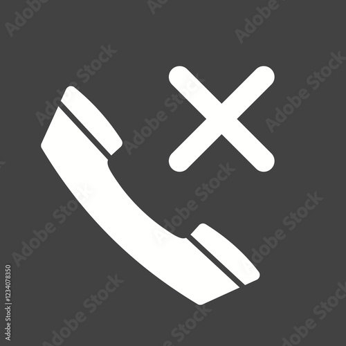 Customer Services Glyph Inverted illustration.