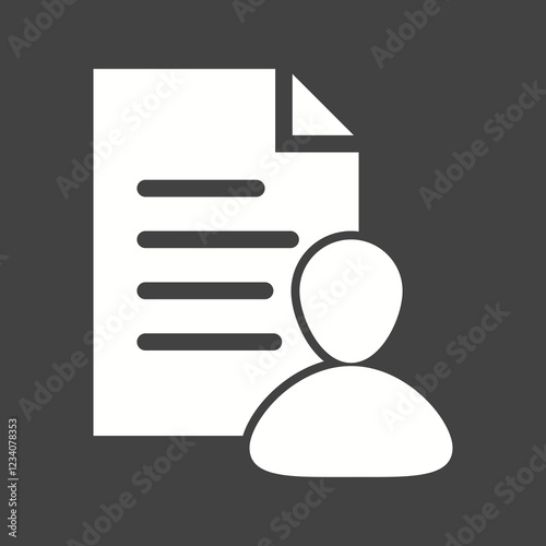 Customer Services Glyph Inverted illustration.