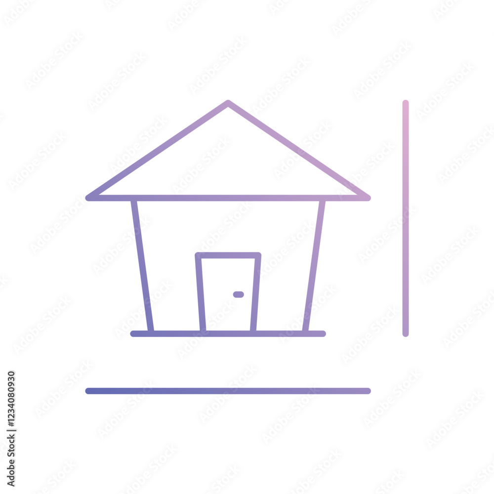 House Diamention vector icon