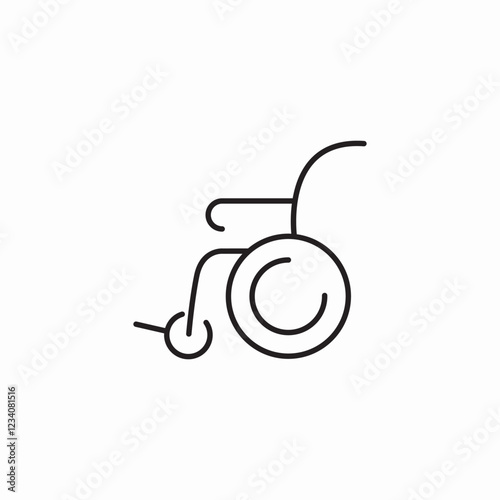 wheelchair icon vector sign