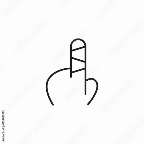 broken finger icon vector sign