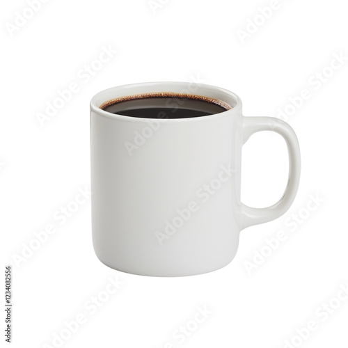 Wallpaper Mural A simple white coffee mug filled with dark coffee, set against a transparent background. Torontodigital.ca