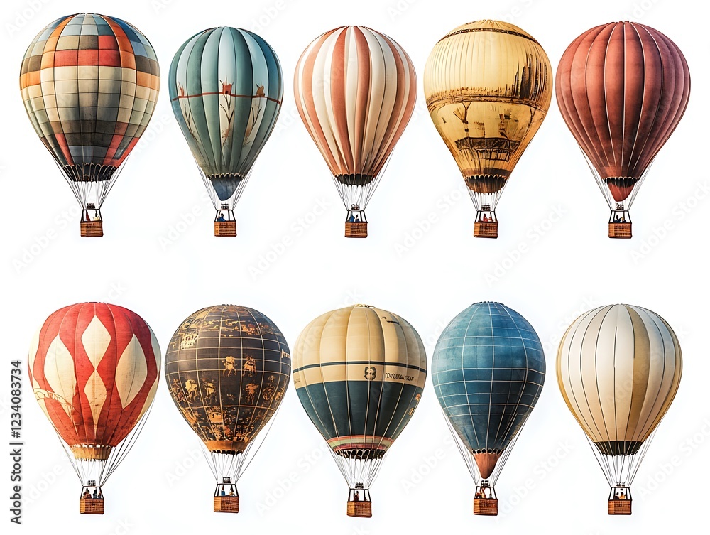 Obraz premium Joyful hot air balloon festival scenic field photography daylight aerial view