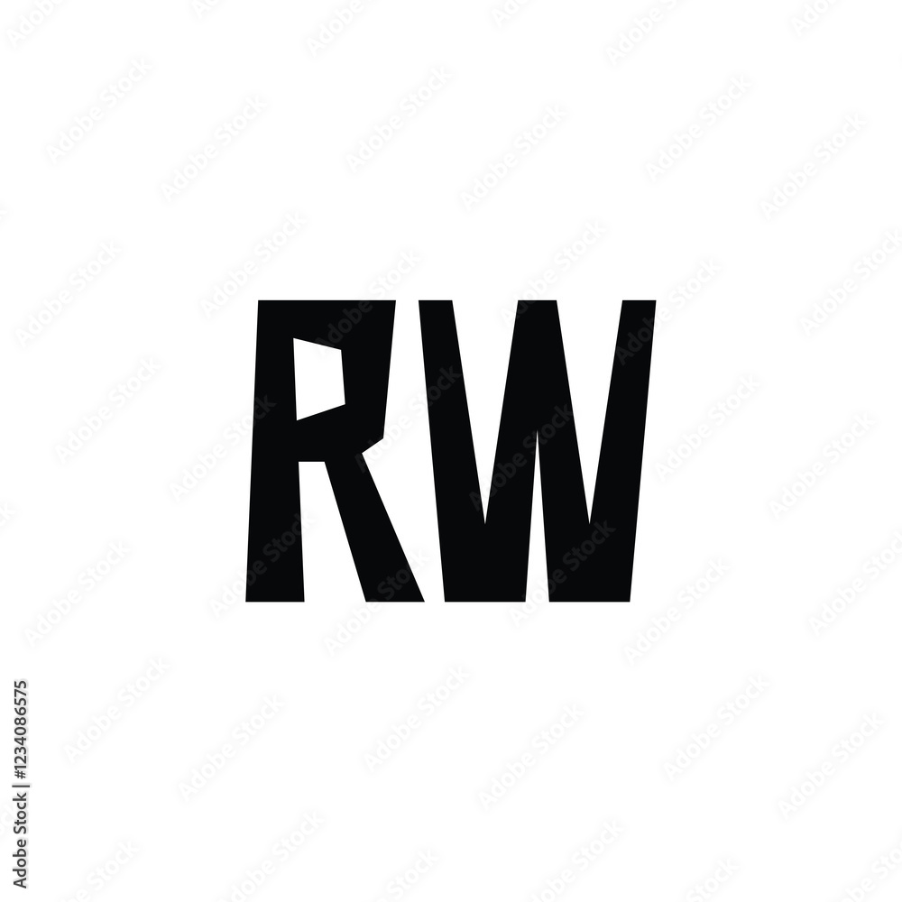 RW monogram logo design letter text name symbol monochrome logotype alphabet character simple logo RW monogram logo design letter text name symbol monochrome logotype alphabet character simple logo