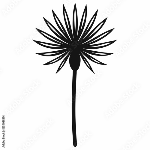 Elegant Salsify Silhouette Vector Art